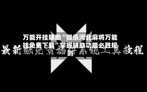 万能开挂辅助“微乐河北麻将万能挂免费下载”掌握辅助功能必胜规则-第3张图片