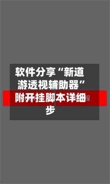 软件分享“新道游透视辅助器”附开挂脚本详细步-第3张图片
