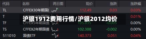 沪银1912费用行情/沪银2012均价