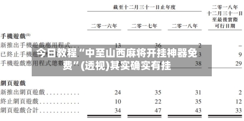 今日教程“中至山西麻将开挂神器免费	”(透视)其实确实有挂-第2张图片