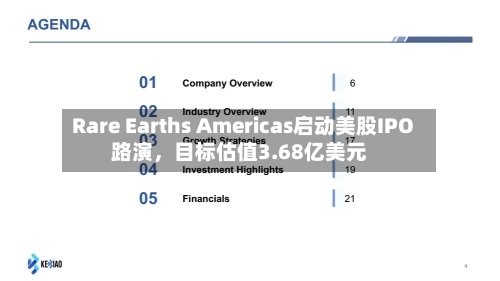 Rare Earths Americas启动美股IPO路演，目标估值3.68亿美元-第3张图片