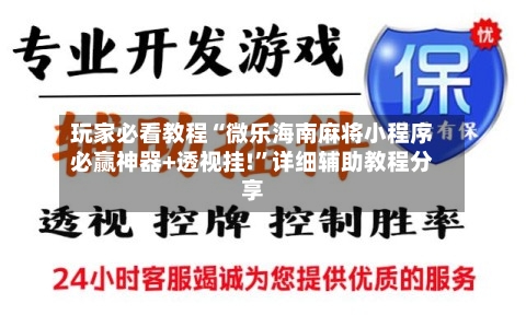 玩家必看教程“微乐海南麻将小程序必赢神器+透视挂!”详细辅助教程分享-第2张图片