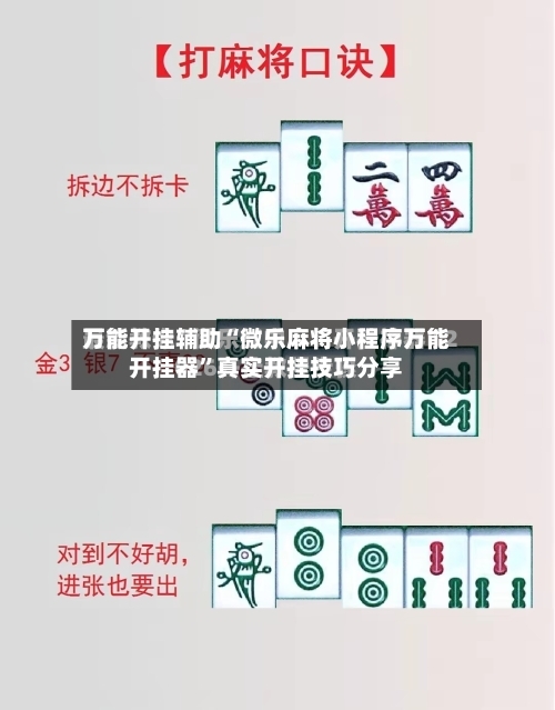 万能开挂辅助“微乐麻将小程序万能开挂器”真实开挂技巧分享-第3张图片