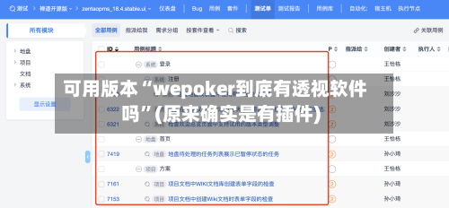 可用版本“wepoker到底有透视软件吗”(原来确实是有插件)-第2张图片