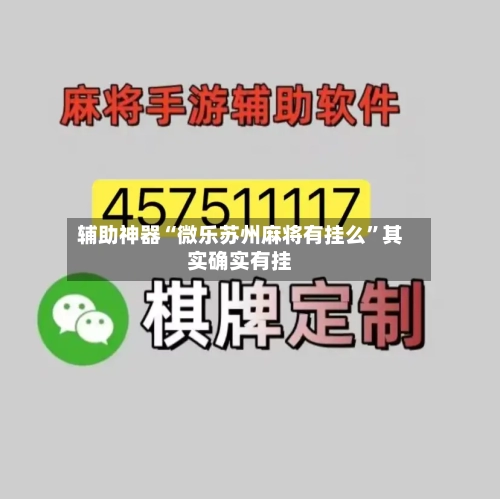辅助神器“微乐苏州麻将有挂么	”其实确实有挂-第2张图片