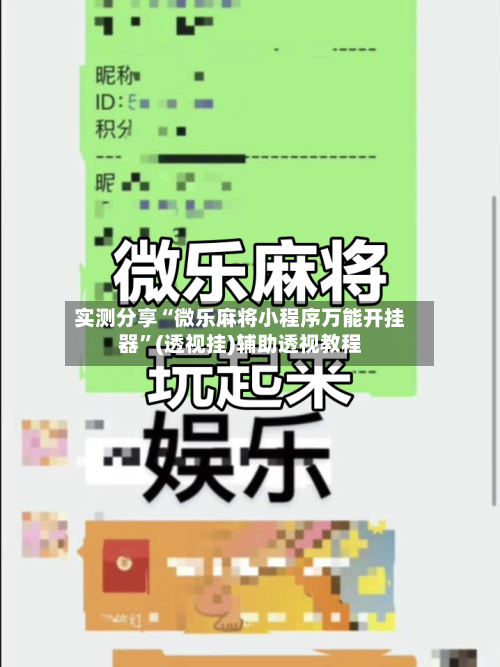 实测分享“微乐麻将小程序万能开挂器”(透视挂)辅助透视教程-第2张图片