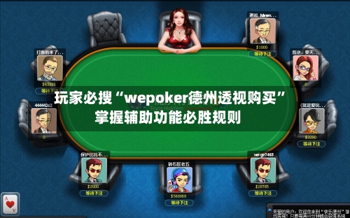 玩家必搜“wepoker德州透视购买”掌握辅助功能必胜规则-第2张图片