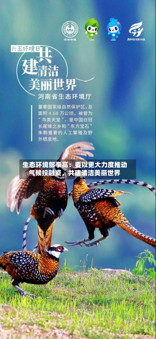 生态环境部李高：要以更大力度推动气候投融资	，共建清洁美丽世界-第3张图片