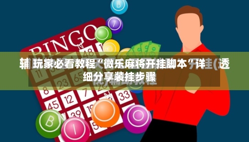 玩家必看教程“微乐麻将开挂脚本”详细分享装挂步骤-第3张图片