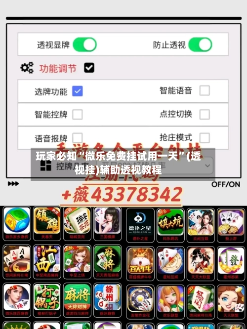 玩家必知“微乐免费挂试用一天	”(透视挂)辅助透视教程-第3张图片