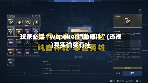 玩家必读“wepoker辅助插件	”(透视)其实确实有挂-第2张图片
