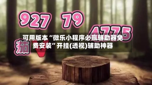 可用版本“微乐小程序必赢辅助器免费安装”开挂(透视)辅助神器-第2张图片