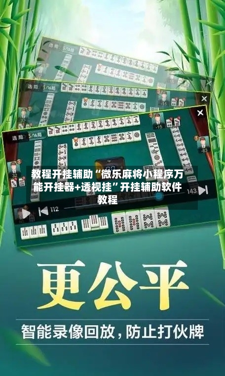 教程开挂辅助“微乐麻将小程序万能开挂器+透视挂”开挂辅助软件教程-第2张图片