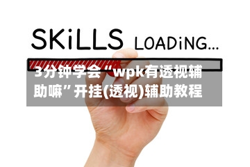 3分钟学会“wpk有透视辅助嘛”开挂(透视)辅助教程