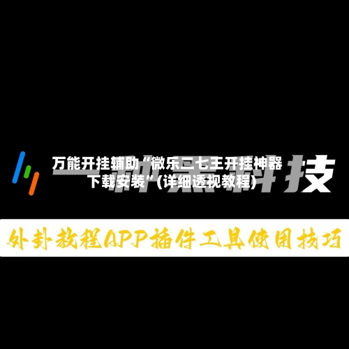 万能开挂辅助“微乐二七王开挂神器下载安装”(详细透视教程)-第2张图片