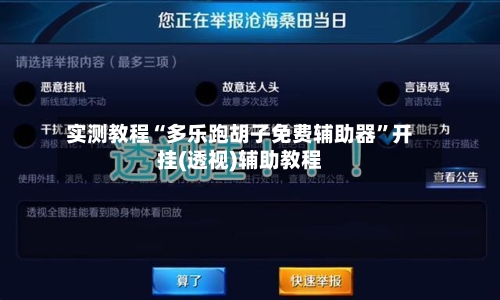 实测教程“多乐跑胡子免费辅助器”开挂(透视)辅助教程-第2张图片