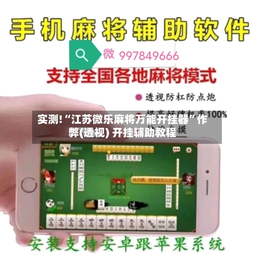 实测!“江苏微乐麻将万能开挂器”作弊(透视) 开挂辅助教程-第3张图片