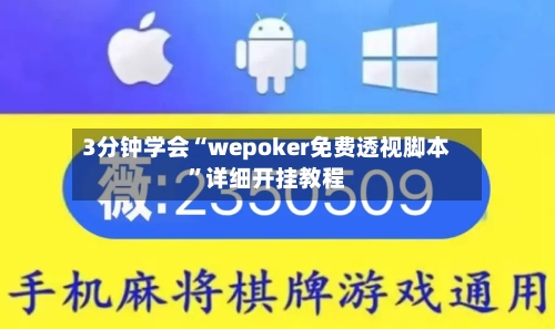 3分钟学会“wepoker免费透视脚本”详细开挂教程-第3张图片