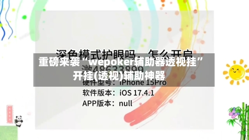 重磅来袭“wepoker辅助器透视挂	”开挂(透视)辅助神器-第2张图片