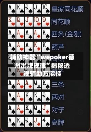 辅助神器“wepoker德州出牌规律”揭秘透视辅助万能挂-第2张图片