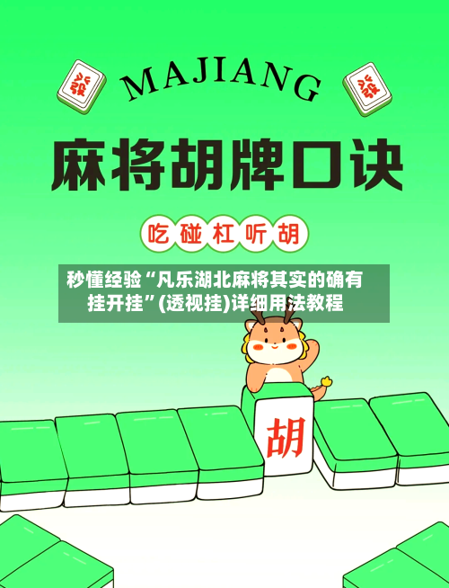 秒懂经验“凡乐湖北麻将其实的确有挂开挂”(透视挂)详细用法教程-第2张图片