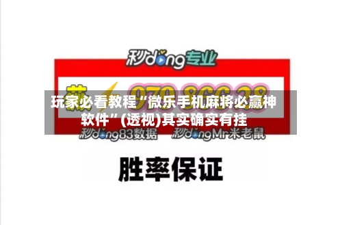 玩家必看教程“微乐手机麻将必赢神软件”(透视)其实确实有挂-第2张图片