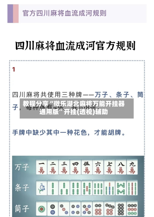 教程分享“微乐湖北麻将万能开挂器通用版”开挂(透视)辅助