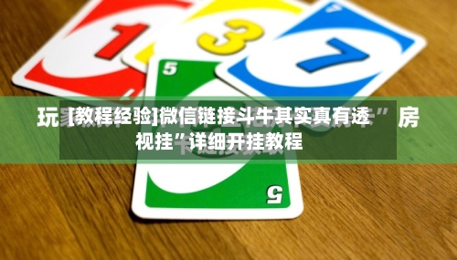 [教程经验]微信链接斗牛其实真有透视挂”详细开挂教程