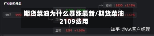 期货菜油为什么暴涨最新/期货菜油2109费用-第2张图片