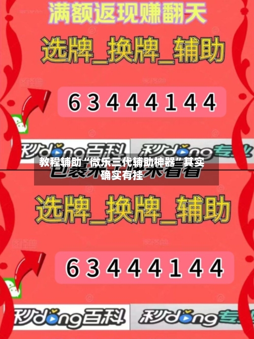 教程辅助“微乐三代辅助神器	”其实确实有挂-第2张图片