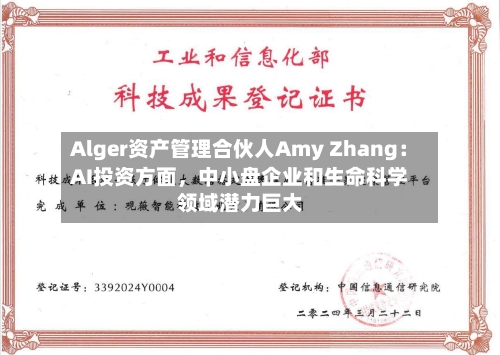 Alger资产管理合伙人Amy Zhang：AI投资方面，中小盘企业和生命科学领域潜力巨大