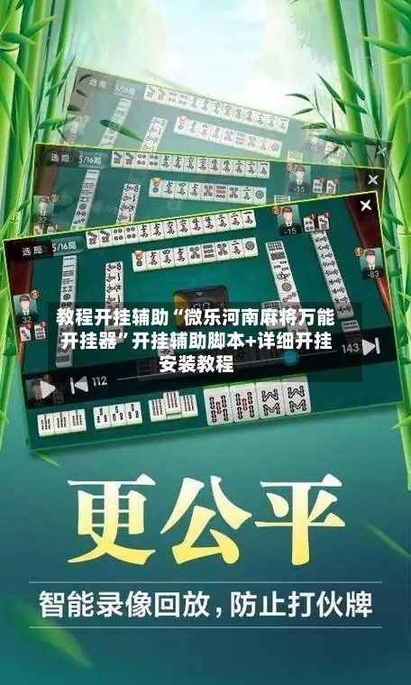 教程开挂辅助“微乐河南麻将万能开挂器”开挂辅助脚本+详细开挂安装教程-第2张图片