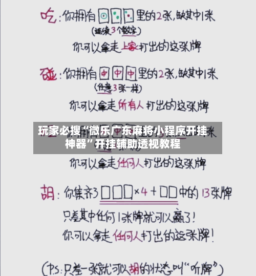 玩家必搜“微乐广东麻将小程序开挂神器	”开挂辅助透视教程-第3张图片