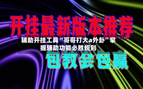 辅助开挂工具“哥哥打大a外卦”掌握辅助功能必胜规则