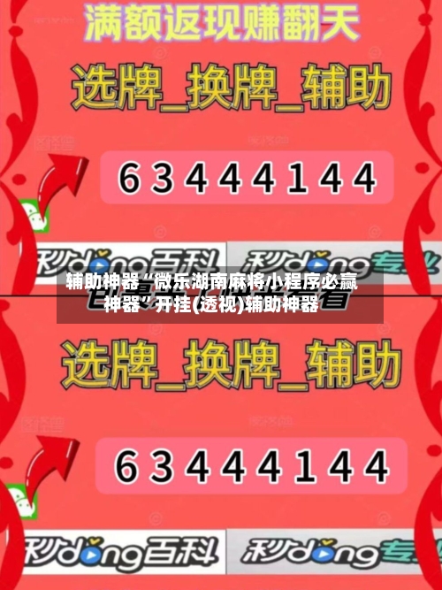 辅助神器“微乐湖南麻将小程序必赢神器”开挂(透视)辅助神器-第3张图片