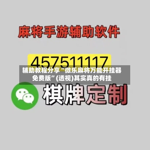 辅助教程分享“微乐麻将万能开挂器免费版	”(透视)其实真的有挂-第2张图片