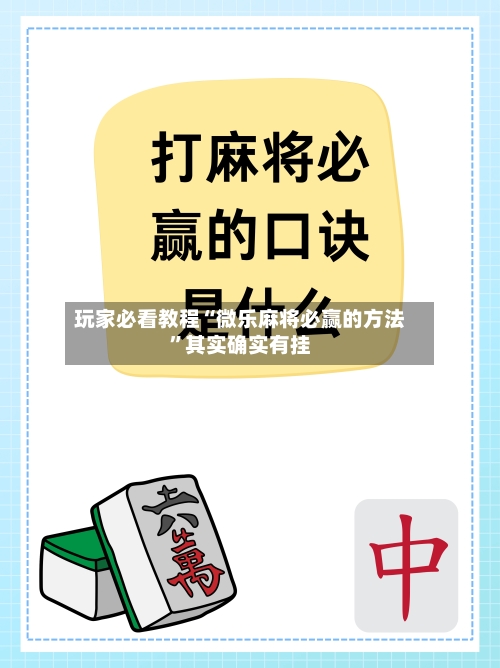 玩家必看教程“微乐麻将必赢的方法”其实确实有挂-第2张图片