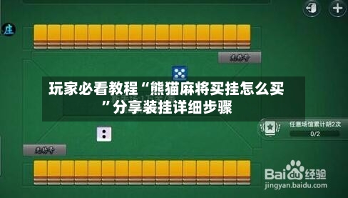 玩家必看教程“熊猫麻将买挂怎么买”分享装挂详细步骤