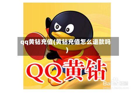 qq黄钻充值(黄钻充值怎么退款吗)