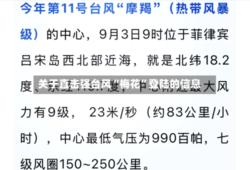 关于直击强台风“梅花”登陆的信息-第2张图片