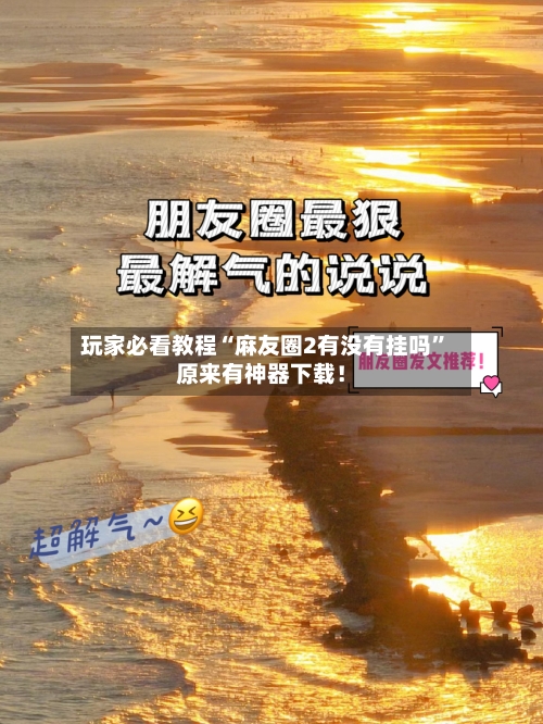 玩家必看教程“麻友圈2有没有挂吗	”原来有神器下载！-第3张图片