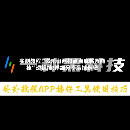 实测教程“微乐山西扣点点麻将万能挂”透视挂!详细分享装挂步骤-第3张图片