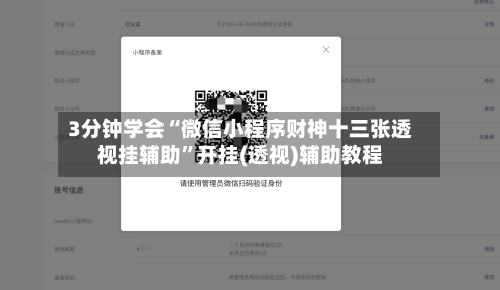 3分钟学会“微信小程序财神十三张透视挂辅助	”开挂(透视)辅助教程-第2张图片