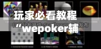 玩家必看教程“wepoker辅助工具好用吗	”开挂辅助脚本+详细开挂安装教程-第2张图片