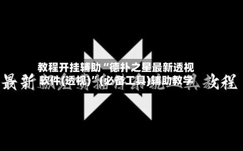 教程开挂辅助“德扑之星最新透视软件(透视)	”(必备工具)辅助教学-第2张图片