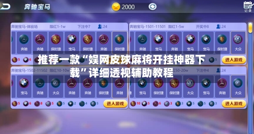 推荐一款“娱网皮球麻将开挂神器下载	”详细透视辅助教程-第2张图片