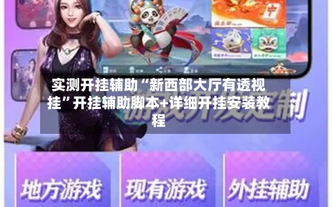 实测开挂辅助“新西部大厅有透视挂”开挂辅助脚本+详细开挂安装教程-第3张图片