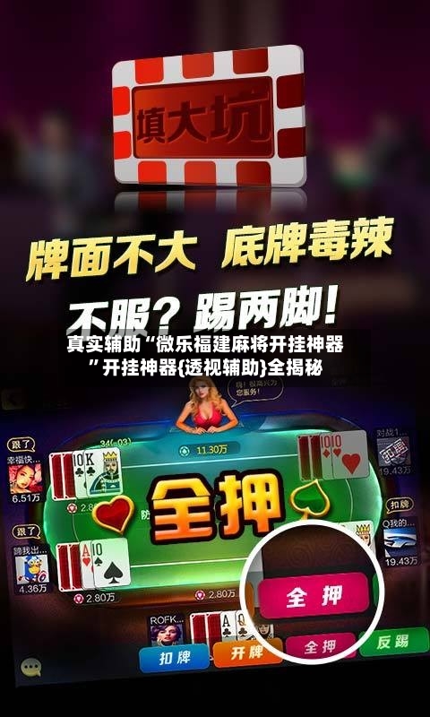 真实辅助“微乐福建麻将开挂神器”开挂神器{透视辅助}全揭秘