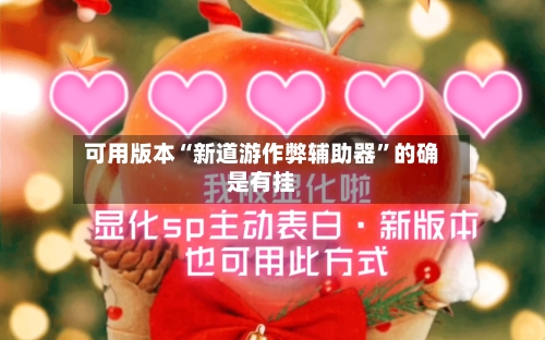 可用版本“新道游作弊辅助器”的确是有挂