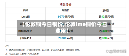 【伦敦铜今日铜价,伦敦lme铜价今日费用】-第3张图片
